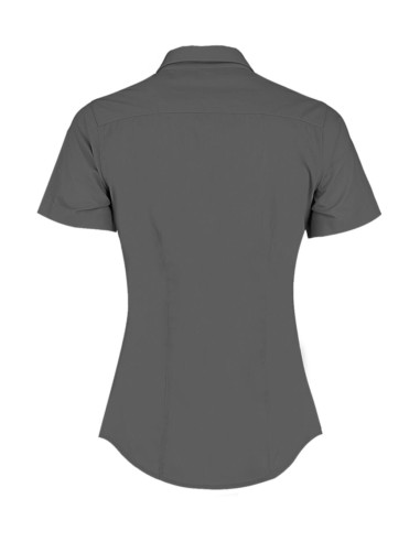K-KK241-Womens Tailored Fit Poplin Shirt Short Sleeve